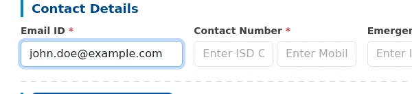 Step 4: Enter an active email address accessible during your trip. The QR code w