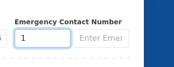 Step 7: Enter the ISD code for your emergency contact person.